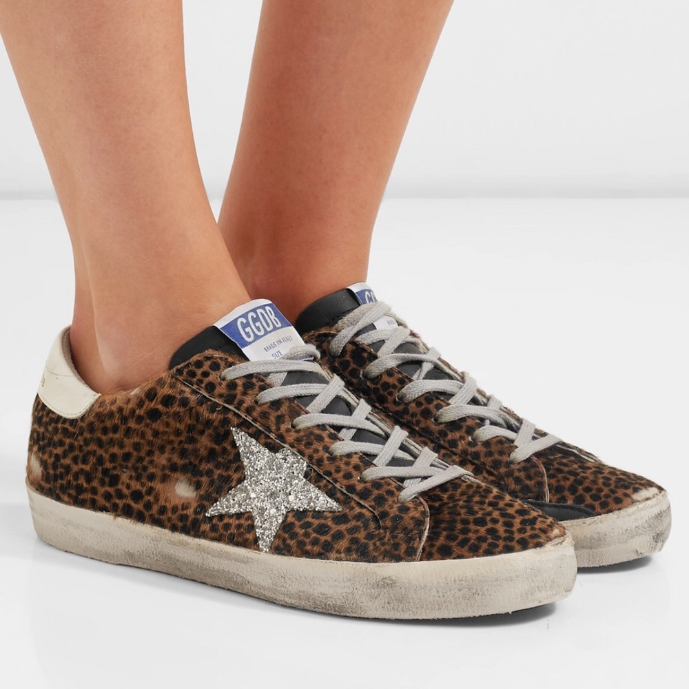 Superstar glitter/leopard Golden Goose sneakers